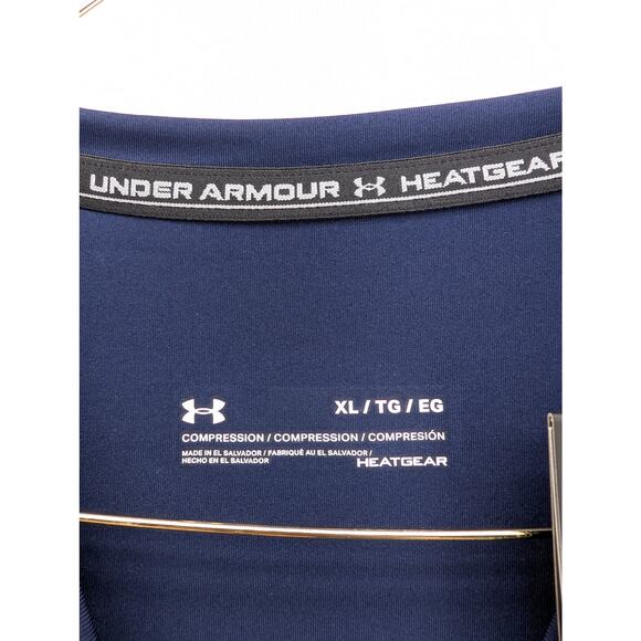NWT Under Armour HeatGear Men's Compression Short Sleeve in Midnight Navy sz XL - Picture 6 of 7
